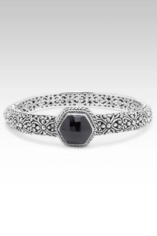 Exclusive Jewelry Sale – Sparkle For Less Imperfectly Perfect Bangle™ in Black Spinel