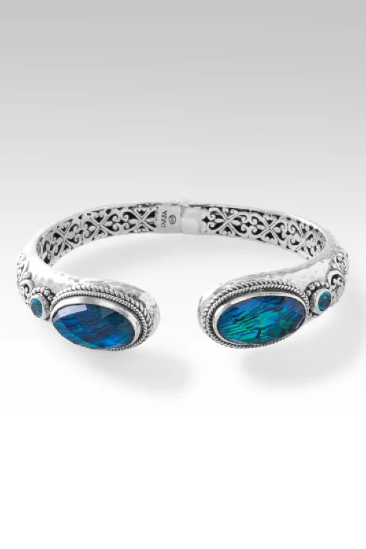 Breathtaking Jewelry, Breathtaking Prices Wondrous Grace Tip-to-Tip Bracelet™ in Bali Waters Abalone & Quartz Triplet