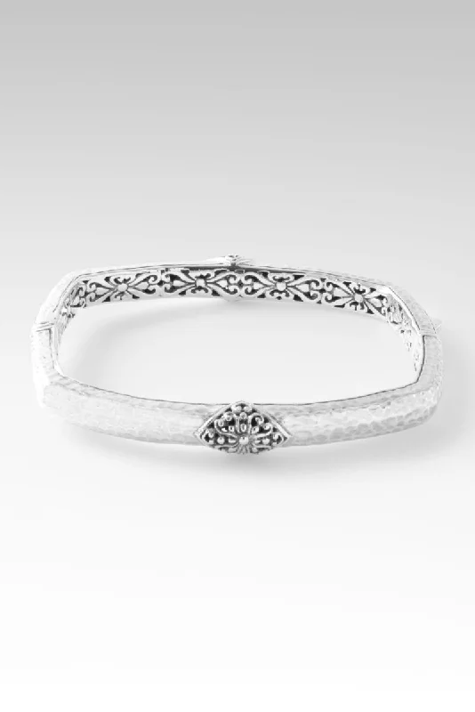 Dainty Floral Jewelry For Feminine Elegance His Glory Give us Light Bangle™ in Janyl Adair