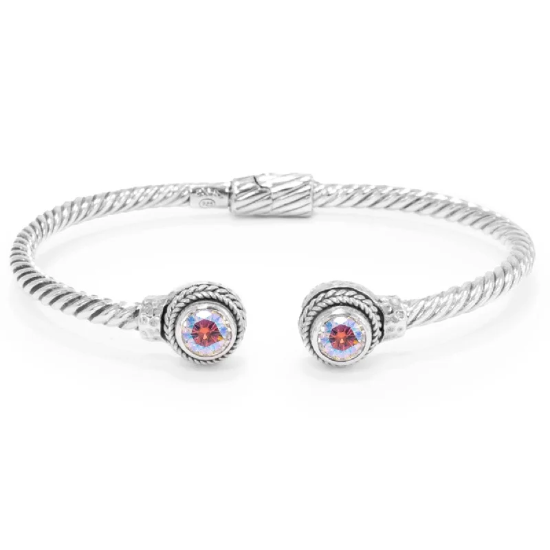 Personalized Jewelry Sale – Meaningful Gifts At Great Prices Sterling Silver Luminous Tuscan Sun Mystic Moissanite Oval Cable Bracelet™