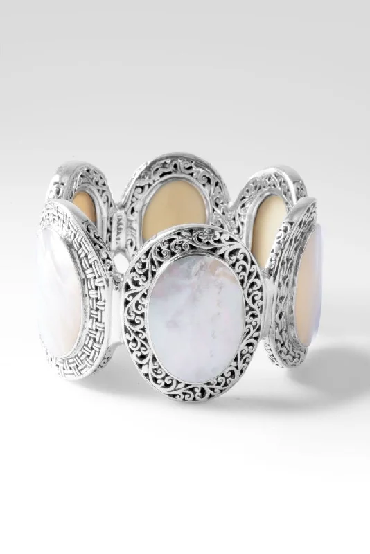 Modern Jewelry At Exclusive Discounts – Shop Today Overwhelming Peace Bangle™ in Mother of Pearl