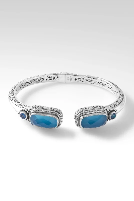 Limited-Stock Jewelry Sale – Once It's Gone, It's Gone Infinite Trust Tip-to-Tip Bracelet™ in Serenity Blue Chalcedony