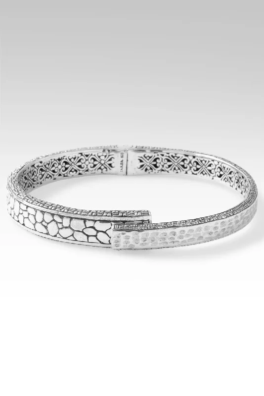 Exclusive Jewelry Offers – Sparkle For Less Sterling Silver Watermark & Hammered Message Of Hope Bangle Bracelet