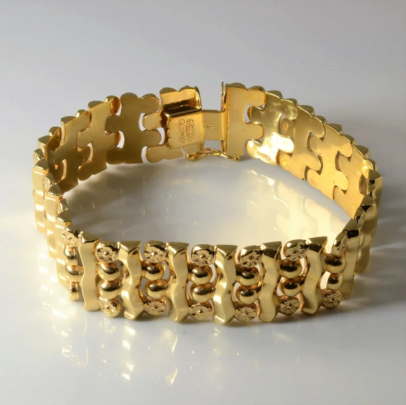 Buy More, Save More On Stunning Jewelry Pieces Yellow Gold Watch Strap Style Bracelet | 7.5" |