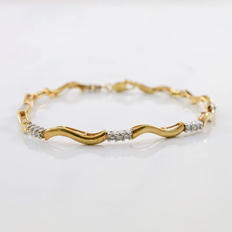 Bestselling Jewelry At Special Promotional Rates Wavy Diamond Bracelet | 0.36ctw | 7" |