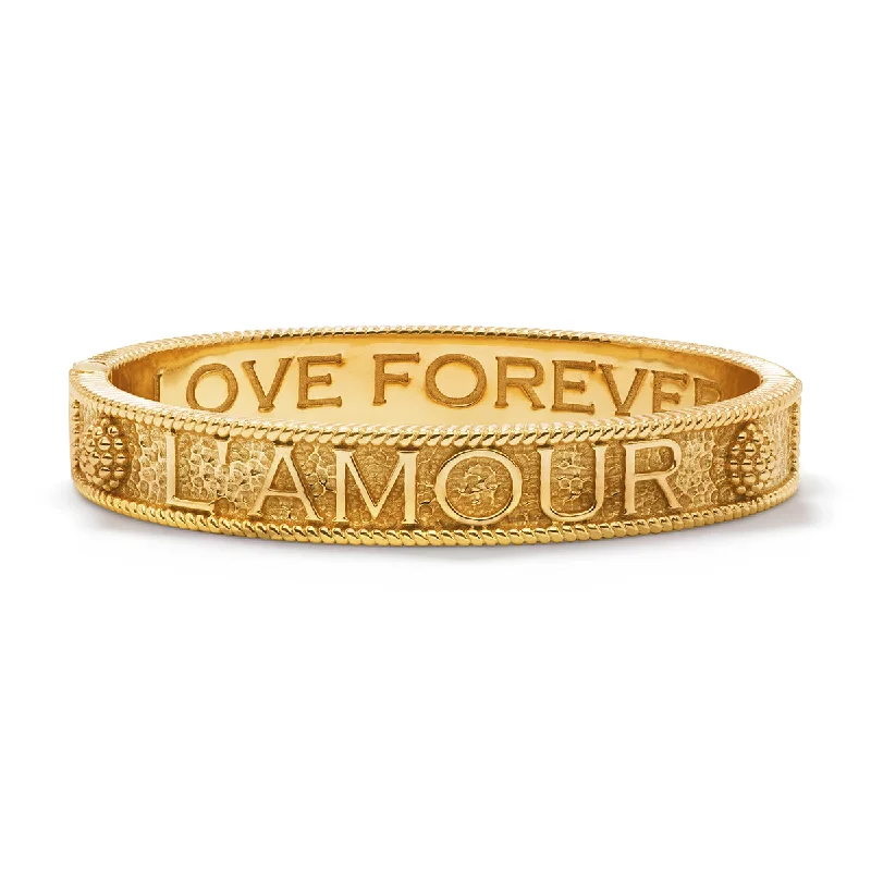 Make Every Moment Shine – Jewelry Discounts Available L'Amour Toujour Hinged Bangle - Gold