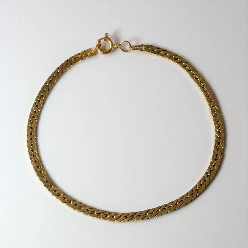 Unmissable Deals On Handmade Jewelry Collections Yellow Gold Herringbone Chain Bracelet | 7.5" |