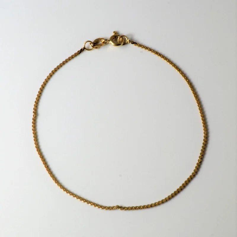 Eco-Friendly Sustainable Jewelry For Conscious Buyers Yellow Gold Serpentine Chain Bracelet | 7.5"|