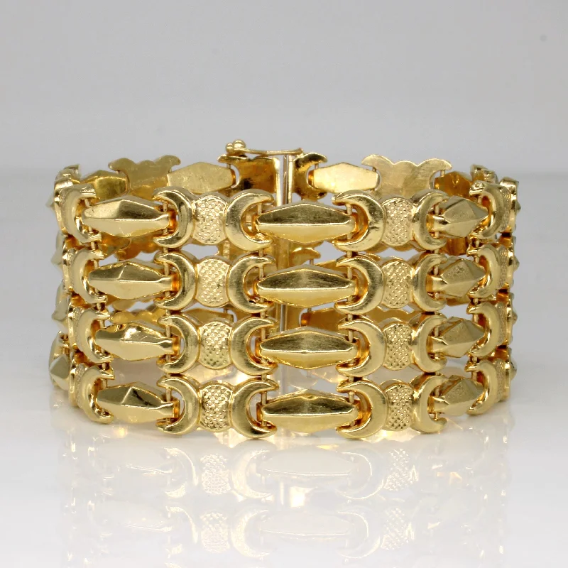 Holiday Jewelry Sale – Perfect Gifts At Great Prices Yellow Gold Wide Link Bracelet | 7.5" |