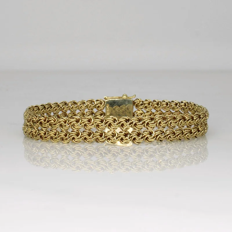 Jewelry Clearance Event – Stock Up Before It's Over Yellow Gold Parallel Rope Chain Bracelet | 7" |