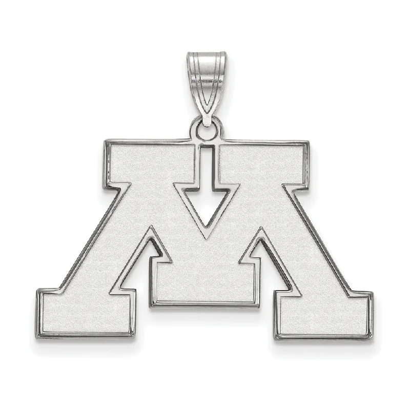 10k White Gold U. of Minnesota Large Initial M Pendant