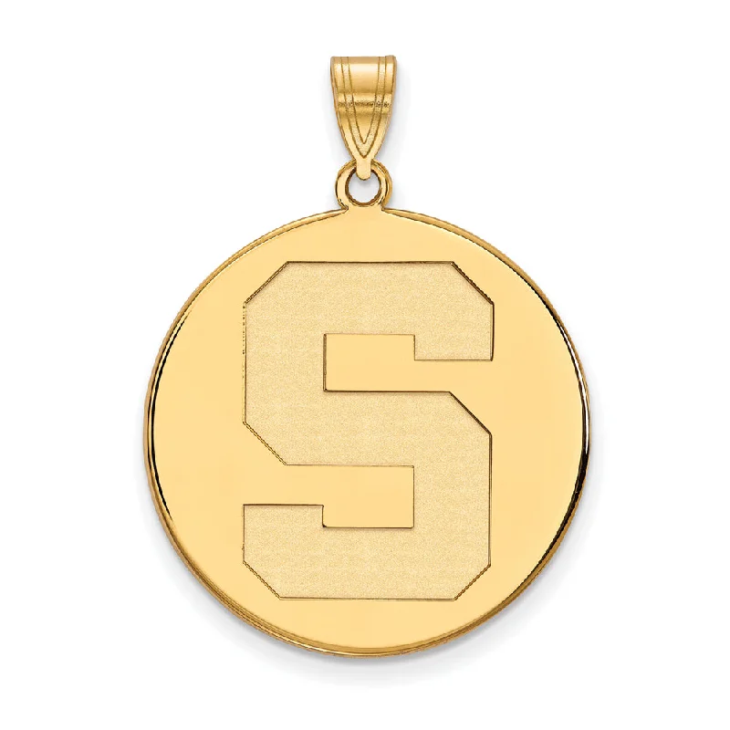 Shop Stylish Jewelry Now And Save Big 10k Yellow Gold Michigan State XL Initial S Disc Pendant