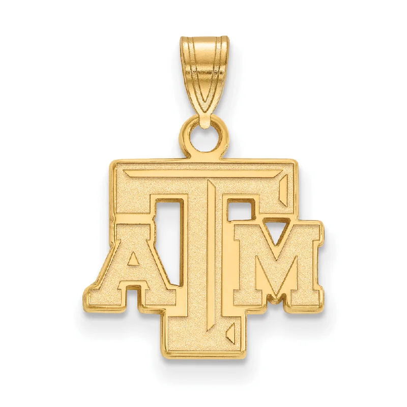 Shop Stylish Jewelry Now And Save Big 10k Yellow Gold Texas A&M U. Small Fancy 'TAM' Pendant