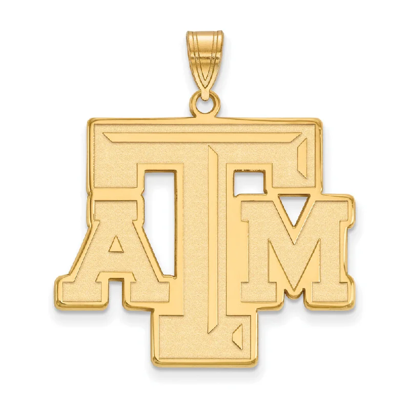 Elegant Designs, Unbeatable Discounts – Shop Jewelry Now 10k Yellow Gold Texas A&M U. XL Fancy 'TAM' Pendant