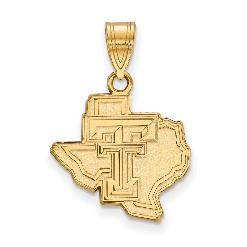 Special Jewelry Deals – Upgrade Your Collection 10k Yellow Gold Texas Tech U. Medium Logo Pendant