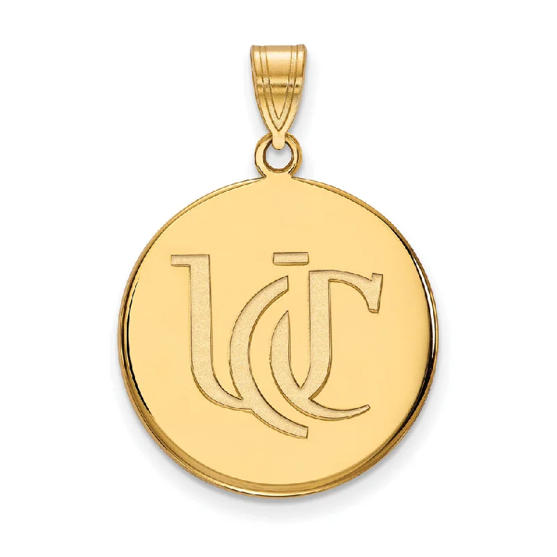Exclusive Jewelry Offers – Shine For Less 10k Yellow Gold U of Cincinnati Large Logo Disc Pendant