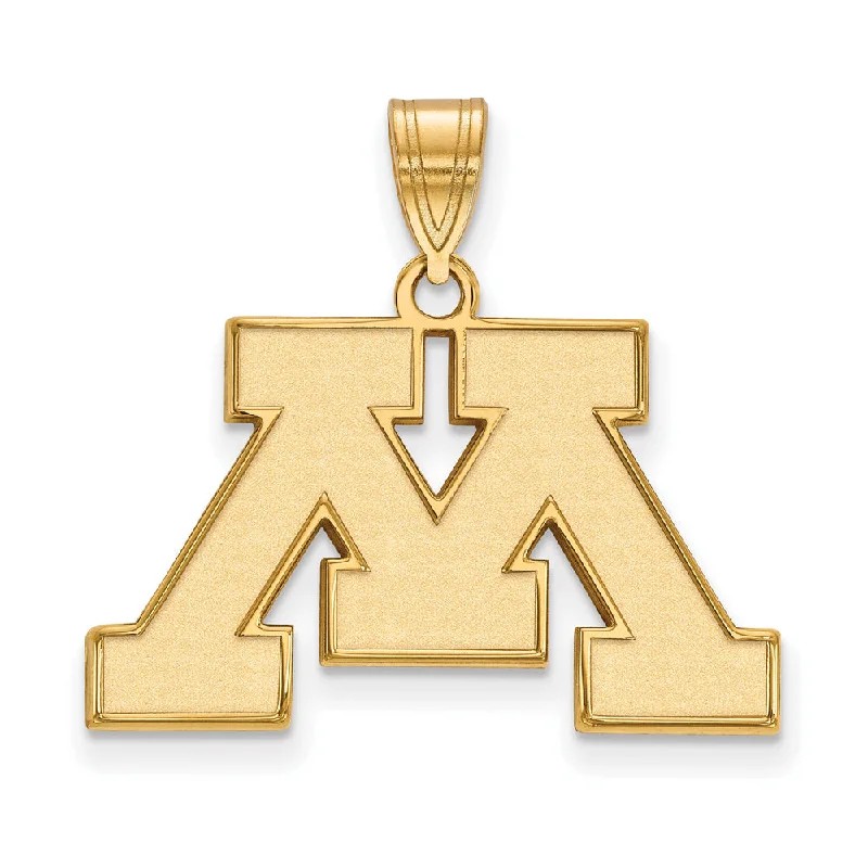 10k Yellow Gold U. of Minnesota Medium Initial M Pendant