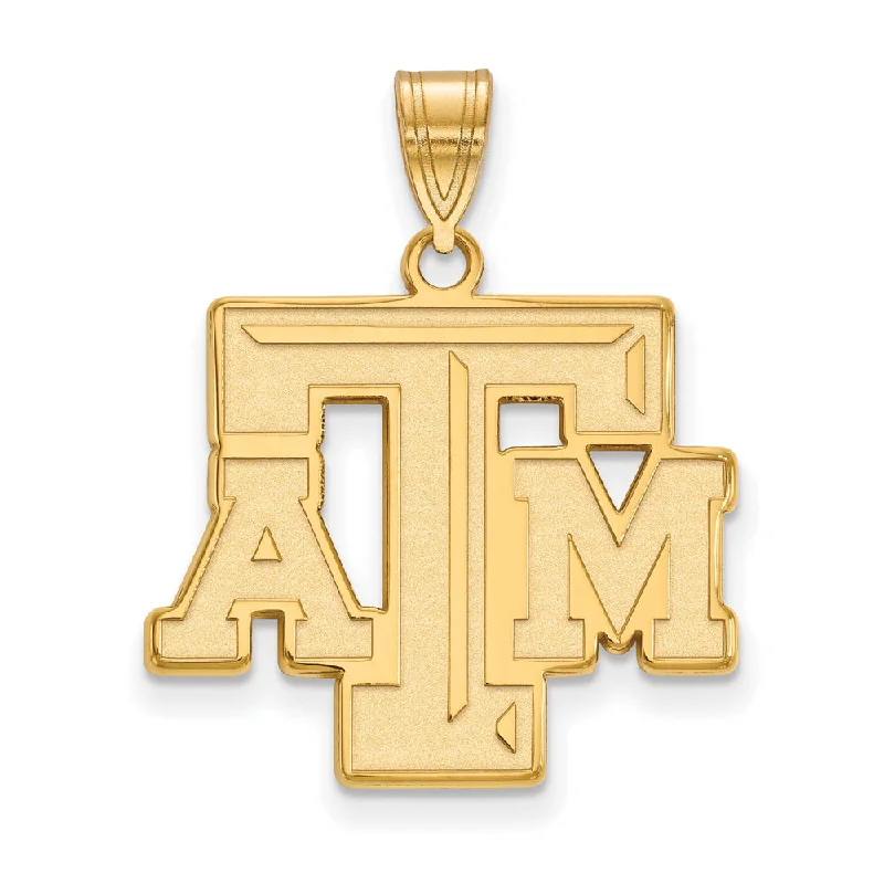 Flash Jewelry Sale – Get Stunning Pieces At Low Prices 14k Gold Plated Silver Texas A&M U. Large Fancy 'TAM' Pendant