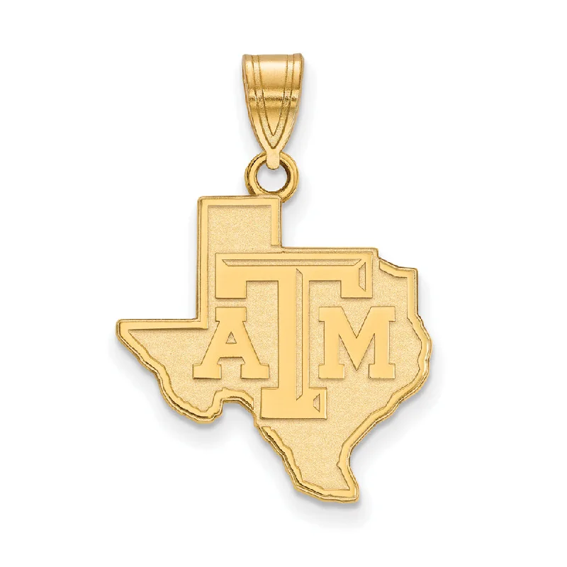 Limited-Time Jewelry Sale – Elegant Styles At Less 14k Gold Plated Silver Texas A&M U. Large Logo Pendant