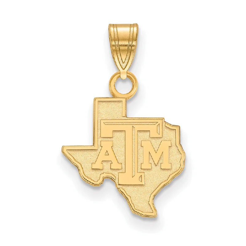 Modern Jewelry At Exclusive Discounts – Shop Today 14k Gold Plated Silver Texas A&M U. Small Logo Pendant