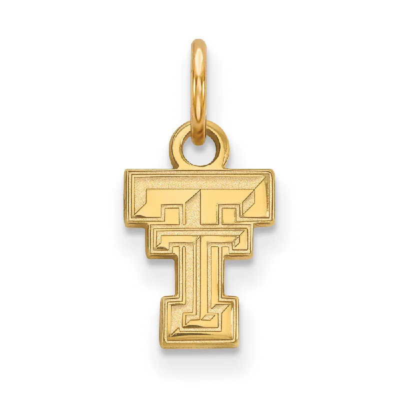 14k Gold Plated Silver Texas Tech U. XS (Tiny) Charm or Pendant