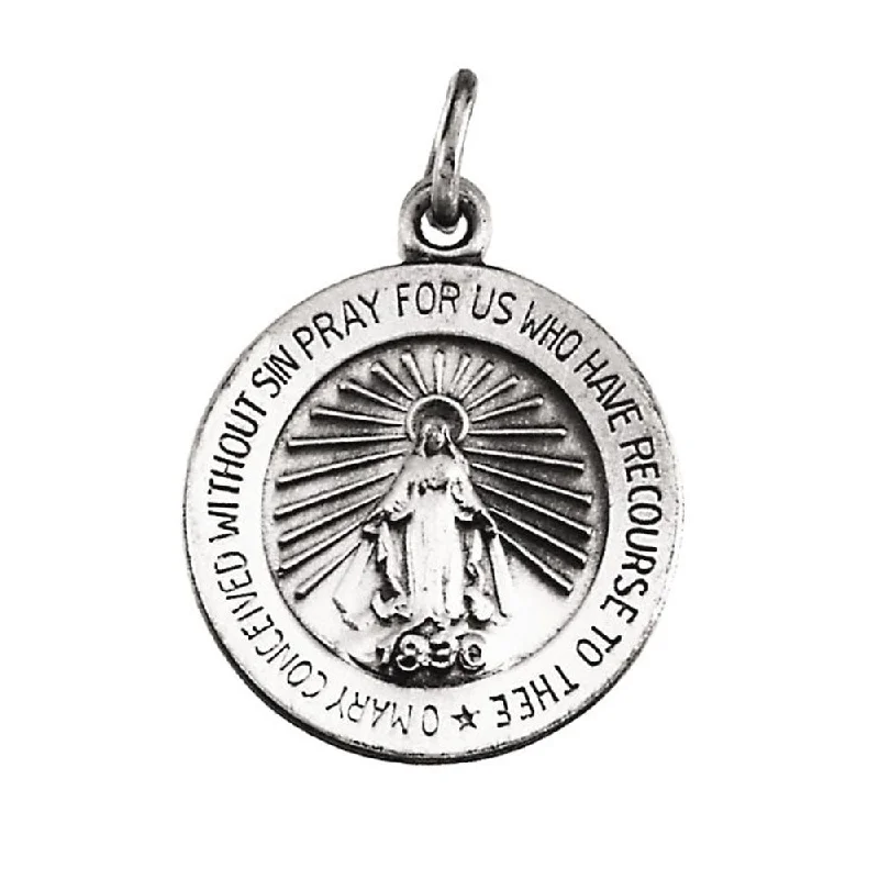 Jewelry Deals That Sparkle – Shop Today 14k White Gold Round Miraculous Medal Charm or Pendant Jewelry Deals That Sparkle – Shop Today 14k White Gold Round Miraculous Medal Charm or Pendant