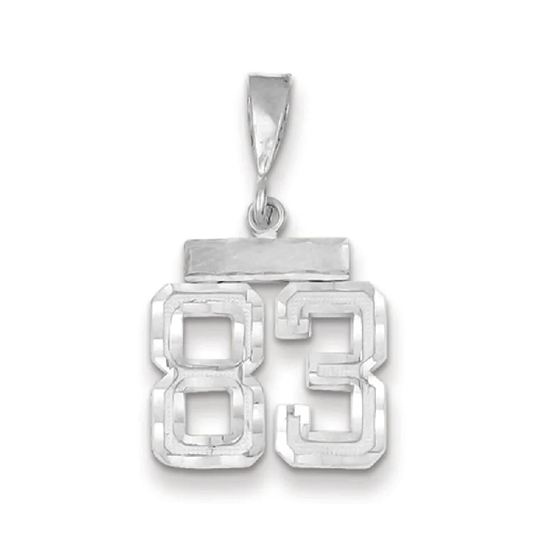 Best Jewelry Deals – Premium Quality At Exclusive Discounts 14k White Gold, Varsity Collection, Small D/C Pendant, Number 83