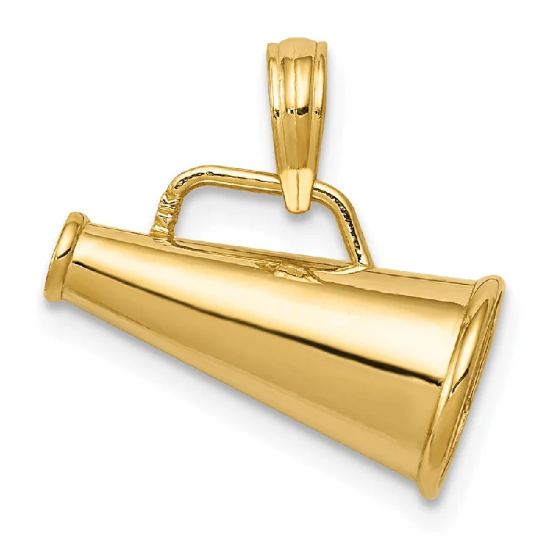 Luxury Jewelry At Unbeatable Discounts 14k Yellow Gold 3D Polished Megaphone