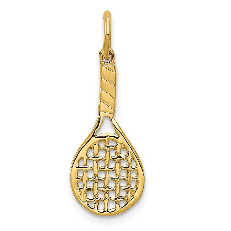 Once-A-Year Jewelry Deals – Shop Before They’Re Gone 14k Yellow Gold 3D Racquet Charm / Pendant