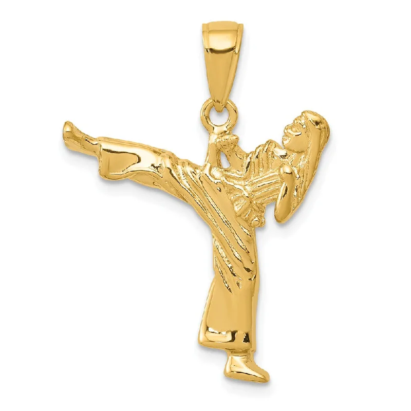 Timeless Beauty, Unbeatable Deals – Jewelry Sale On 14k Yellow Gold Female Karate Pendant