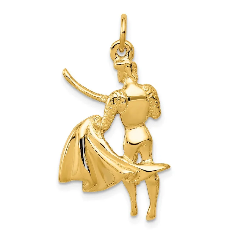 14k Yellow Gold Matador Charm