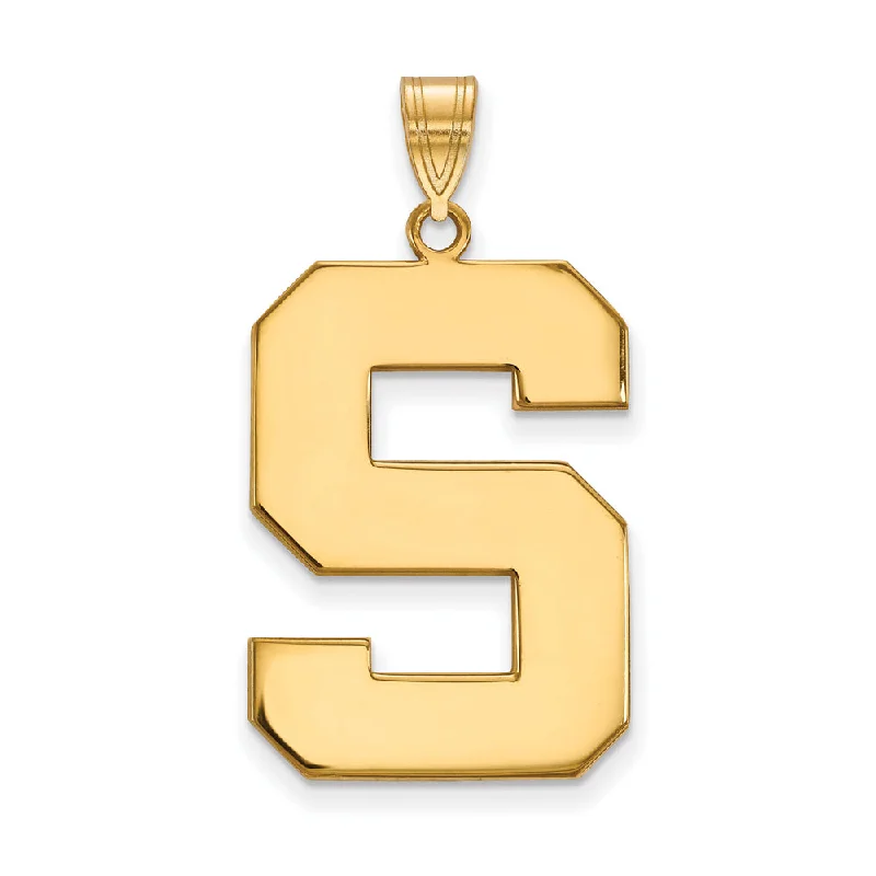 Elegant Jewelry, Exclusive Prices – Shop Now 14k Yellow Gold Michigan State XL Initial S Pendant