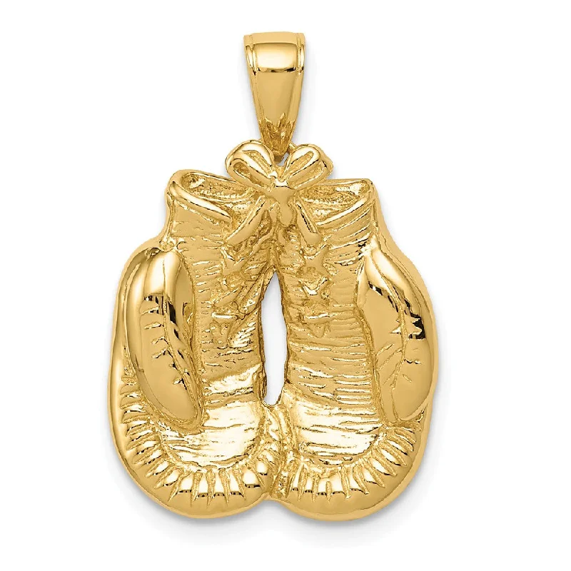 Shop Jewelry That Shines Without The High Price 14k Yellow Gold Polished Boxing Gloves Pendant