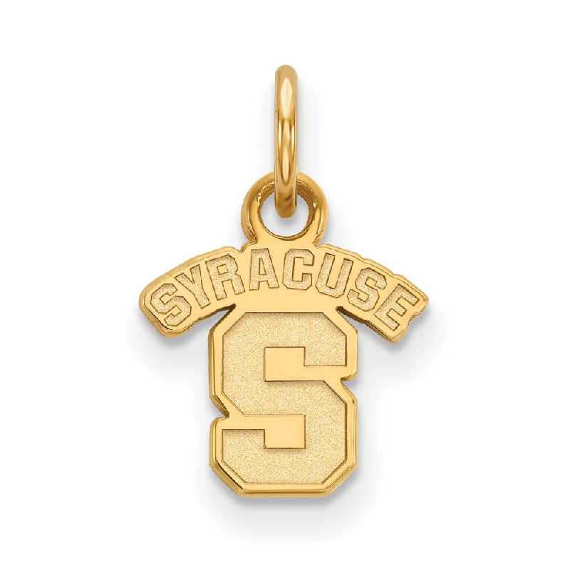Elegant Jewelry, Exclusive Prices – Shop Now 14k Yellow Gold Syracuse U. XS (Tiny) 'SYRACUSE S' Charm or Pendant