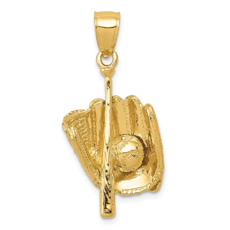 Grab Your Favorite Jewelry At The Lowest Prices 14k Yellow Gold Three Dimensional Baseball Pendant