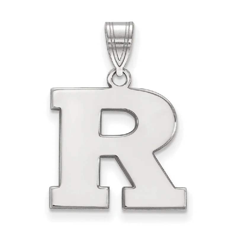 Save On Luxury Jewelry Pieces – Limited-Time Offers 10k White Gold Rutgers Medium Initial R Pendant