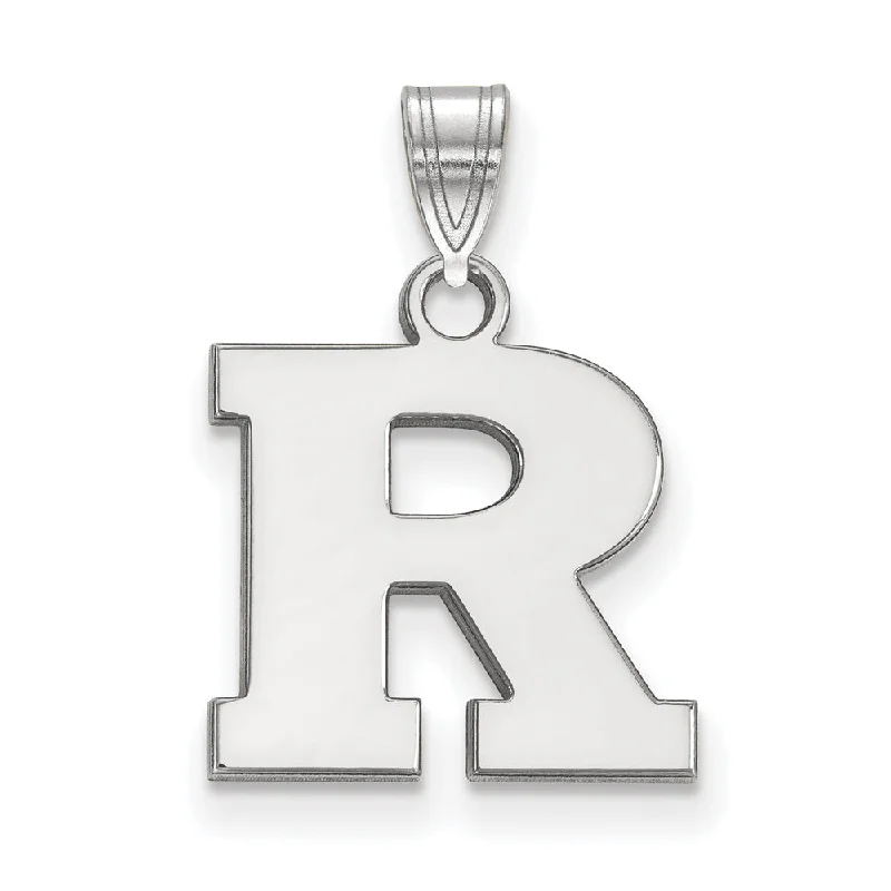 Premium Jewelry Now Available At Special Discounts 10k White Gold Rutgers Small Initial R Pendant