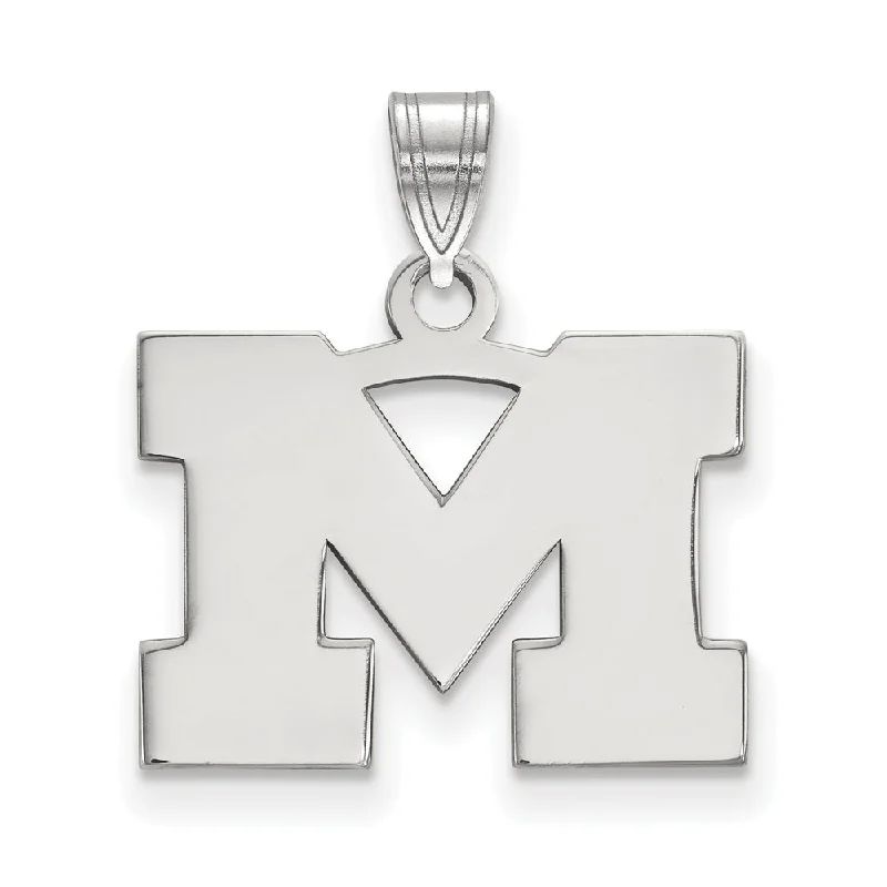 Stunning Statement Jewelry, Unbeatable Discounts 10k White Gold U. of Michigan Small Initial M Pendant