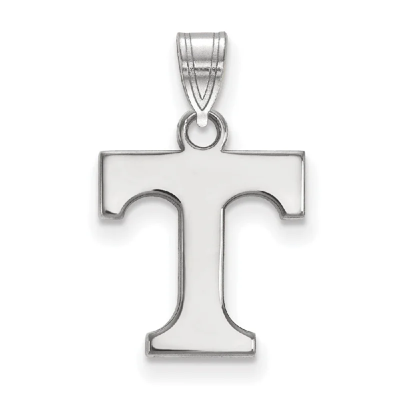 Exclusive Gemstone Jewelry At Special Prices 10k White Gold U. of Tennessee Small Initial T Pendant