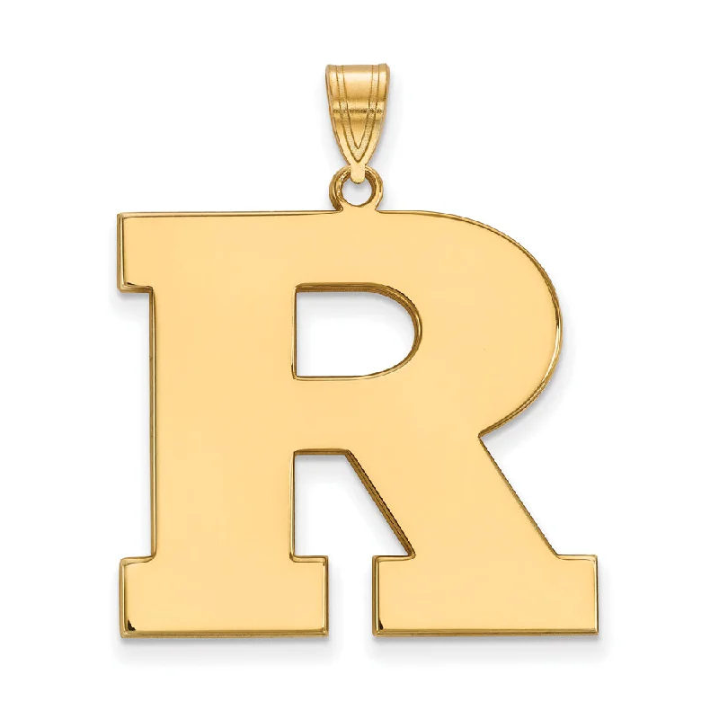 Stunning Jewelry At A Fraction Of The Price 10k Yellow Gold Rutgers XL Initial R Pendant