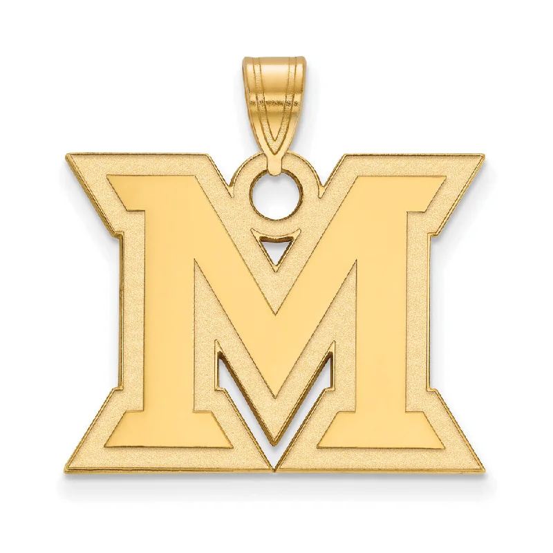 Limited-Time Offer On Premium Jewelry Collections 14k Gold Plated Silver Miami U Large Initial M Pendant
