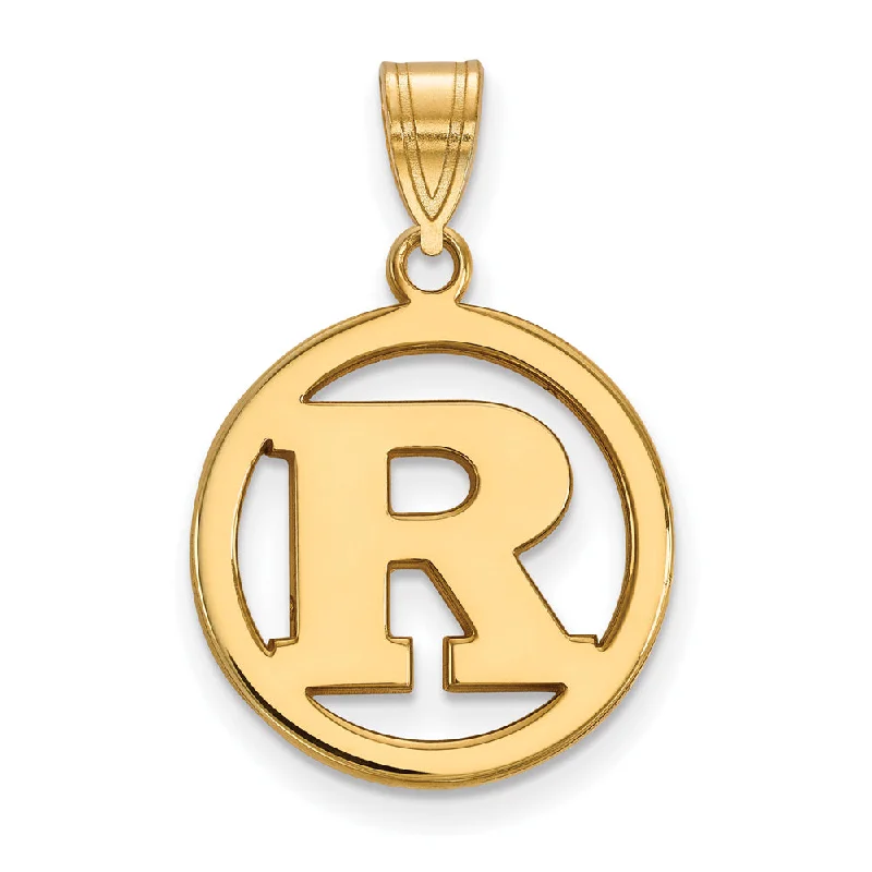 Must-Have Jewelry At Unbelievable Discounts 14k Gold Plated Silver Rutgers SM Initial R Circle Pendant