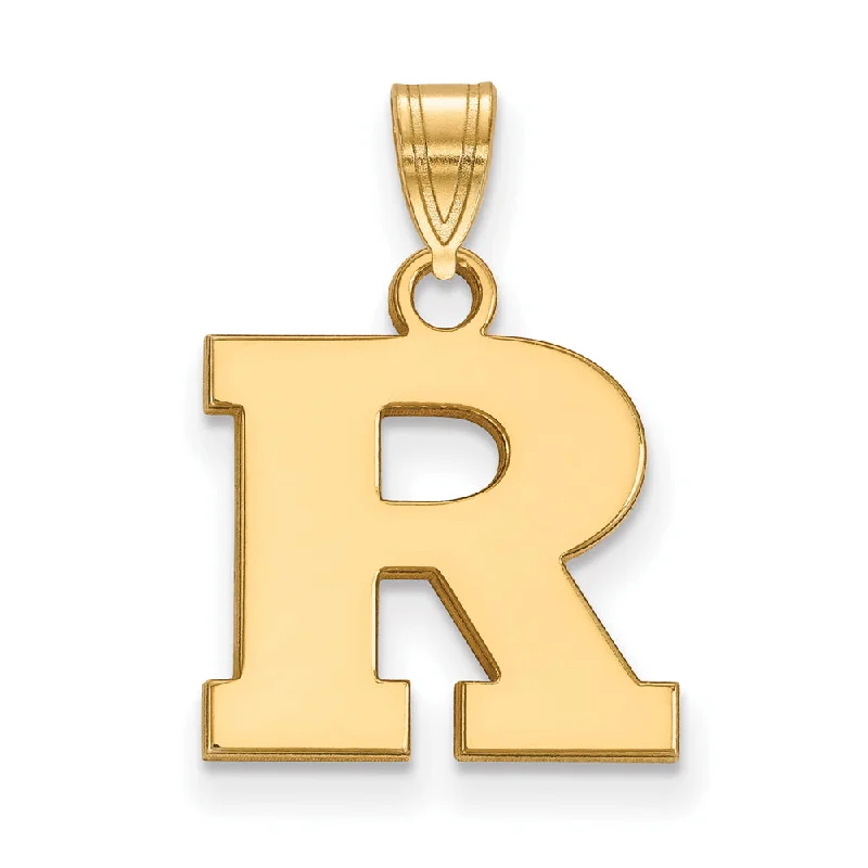 Stunning Jewelry At Even More Stunning Prices 14k Gold Plated Silver Rutgers Small Initial R Pendant
