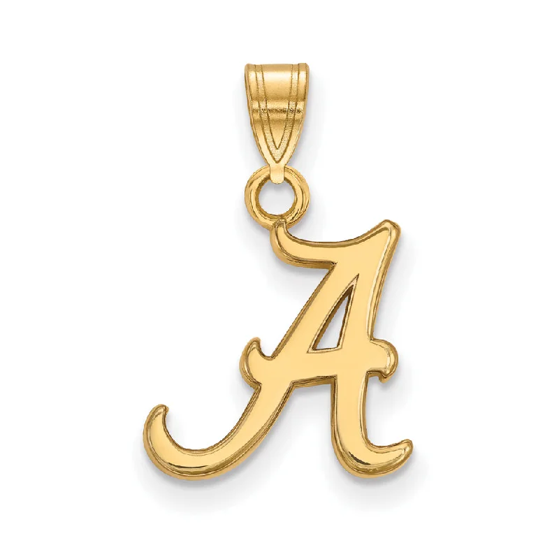 Luxury Jewelry Now At Special Promotional Rates 14k Yellow Gold U. of Alabama Small Initial A Pendant