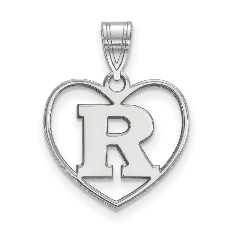 High-Quality Jewelry At A Fraction Of The Cost Sterling Silver Rutgers Initial R Heart Pendant