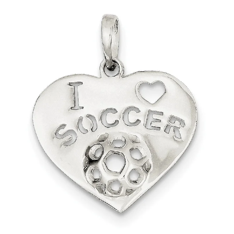 The Perfect Accessory For Less – Jewelry Sale Live Sterling Silver 22mm Polished I Love Soccer Heart Pendant