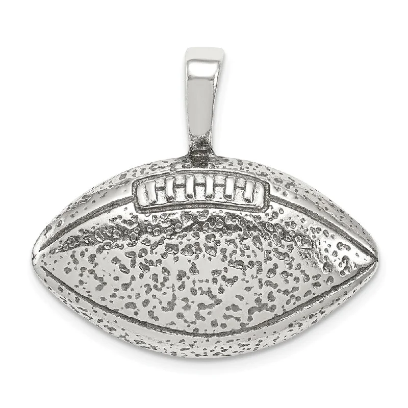 Don't Miss Out On Bestselling Jewelry At Special Prices Sterling Silver 28mm Antiqued Football Profile Pendant