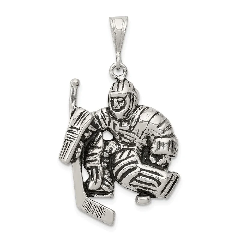 Limited-Time Jewelry Discounts – Shine Without The Splurge Sterling Silver Antiqued Hockey Goalie Pendant