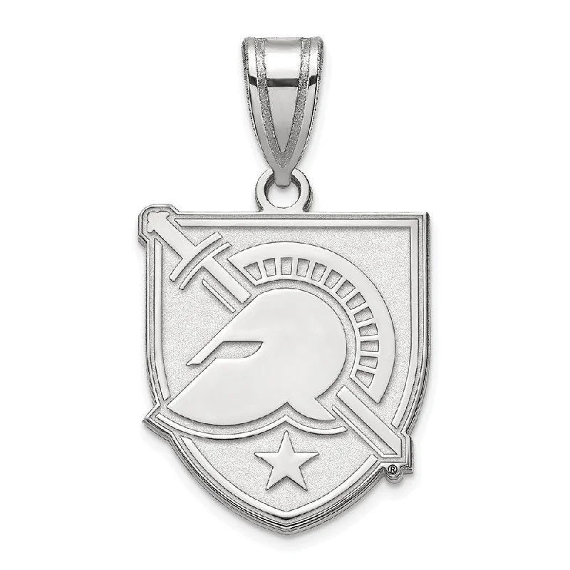 Sterling Silver Military Academy Large Shield Pendant