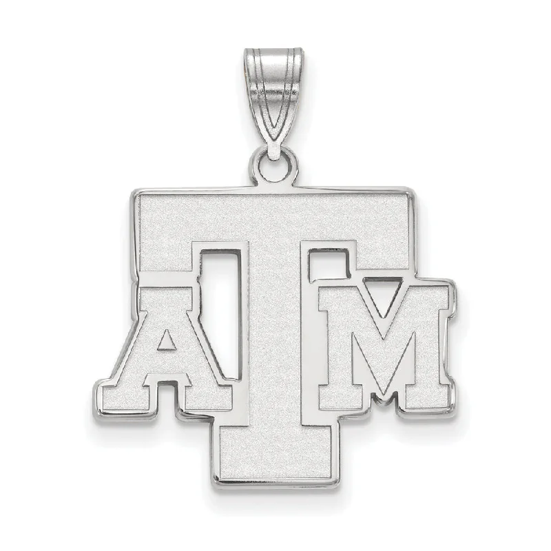 Jewelry Deals That Outshine The Rest Sterling Silver Texas A&M U. Large 'TAM' Pendant